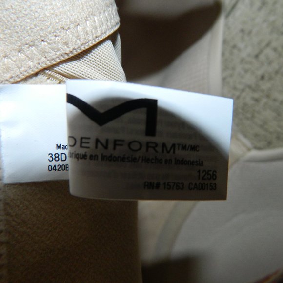 Maidenform Latte Body Shaper w/Built-In Bra & Anti-Static Shapewear 38D (HH-18) - Picture 6 of 9